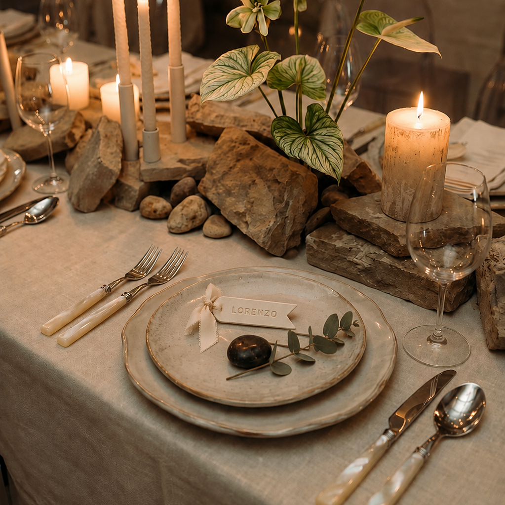 etiquetas en cerámica para bodas o eventos