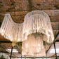 candelabro de macramé para decoración de boda