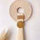 macramé con algodon almidonado y yute